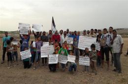 المهجرون الفلسطينيون ينظمون اعتصاماً في مخيم دير بلوط 