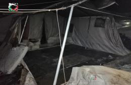 اندلاع حريق في إحدى الخيم بمخيم دير بلوط شمال سورية