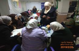 مجموعة عائدون تنظم دورات تعليمية للنساء الفلسطينيات بريف دمشق