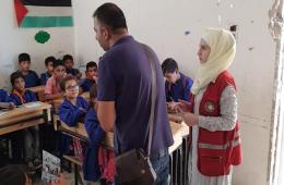حملة توعية للطلبة في مخيم حندرات للتعامل مع الأجسام المتفجرة
