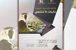تحت عنوان "فلسطينيو سورية نكبات لا تنتهي" مجموعة العمل ومركز العودة يصدران التقرير التوثيقي السنوي لعام 2018