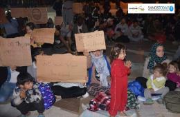 جزيرة ساموس: فلسطينيو سورية يشاركون في اعتصام لتأمين مأوى لهم 