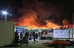 اليونان: مظاهرة للاجئين في مخيم موريا للمطالبة بتحسين أوضاعهم