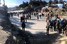 اشتباكات بين المهاجرين في جزيرة ليسبوس اليونانية