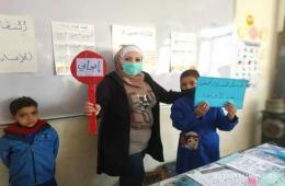 نشاط مدرسي توعوي في مخيم درعا