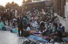 عاصفة رعدية تضرب مخيمات اللاجئين في الجزر اليونانية