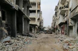 استمرار ترحيل الأنقاض من حيّ التضامن جنوب دمشق