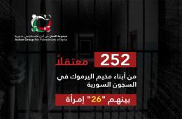 "252" فلسطينياً من أبناء مخيم اليرموك مغيبون قسرياً في السجون السورية