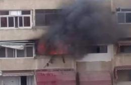 نشوب حريق في أحد المنازل بمخيم الحسينية 