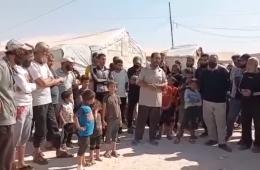 اعتصام في مخيم دير بلوط احتجاجاً على تردي أوضاعهم