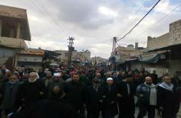 مخيم خان دنون..مسيرة تضامنية مع الأسرى الفلسطينيين في السجون الإسرائيلية 
