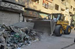 لجنة إزالة الأنقاض توقف أعمالها في مخيم اليرموك