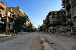 مخيم اليرموك. المنطقة الغربية تتعرض للتخريب ونهب حديد الأبنية