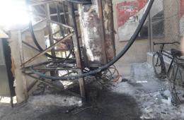انفجار محول كهرباء في مخيم الحسينية بسبب ماس كهربائي
