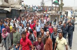 مخيم خان دنون يتظاهر تضامناً مع غزة وتنديداً بالعدوان الإسرائيلي