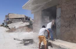 مبادرة لإزالة آثار الدمار من مخيم حندرات في حلب