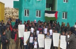إدلب. عشرات الفلسطينيين يحتجون في قرية حيفاعلى الأوضاع المأساوية