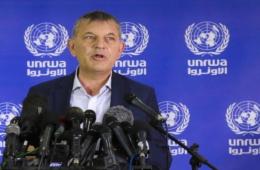 مفوض الأونروا يدعو إلى حل مستدام للاجئين الفلسطينيين