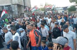 سوريا. مسيرات تضامنية في المخيمات الفلسطينية مع غزة