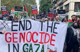 فلسطينيو سورية يتظاهرون في عدة دول أوروبية وعربية مطالبين بوقف العدوان على غزة