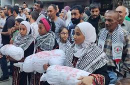 مظاهرة غاضبة تجوب أزقة مخيم السيدة زينب للمطالبة بإيقاف العدوان على غزة 