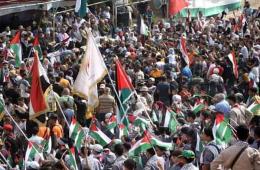 فلسطينيو سوريا يتضامنون مع غزة بمختلف الوسائل