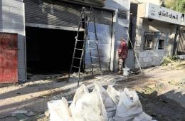 بدء أعمال الترميم في المؤسسة الاستهلاكية بمخيم اليرموك