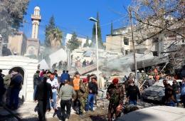 إصابة فلسطيني وتدمير مكتبة المفكر ناجي علوش في قصف المزة 