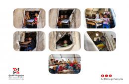 مخيم دير بلوط.. مدرسة من قماش وفصول دراسية بلا جدران  