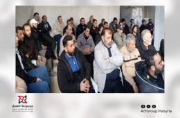 اجتماع لأهالي مخيم درعا يناقش مبادرات للنهوض بالمخيم وتحسين أوضاعه