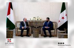 وفد من السلطة الفلسطينية يلتقي الشرع في دمشق