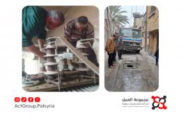 تحسينات في البنى التحتية وعودة التيار الكهربائي إلى مخيم جرمانا بعد 6 أيام من الانقطاع