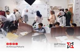 افتتاح مكتبة ومبادرة تعليم مجانية في مخيم اليرموك