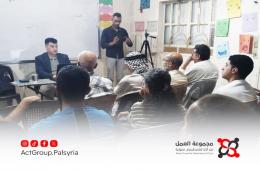 مجموعة العمل تناقش واقع ومستقبل فلسطينيي سورية في ندوة حوارية بمخيم جرمانا