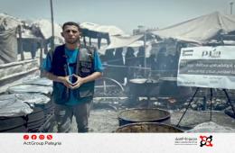 أهالي مخيم درعا وحوران يدعمون تكية طعام في قطاع غزة ضمن حملة كرم 19