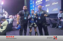 الإمارات. لاعب فلسطيني يمثل سوريا في بطولة المواي تاي 