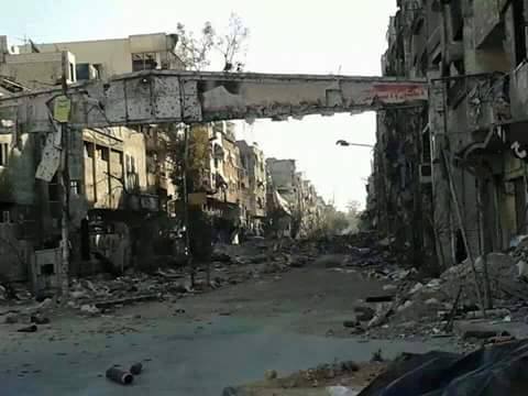 A Mortar Shell Fell on the Yarmouk Camp
