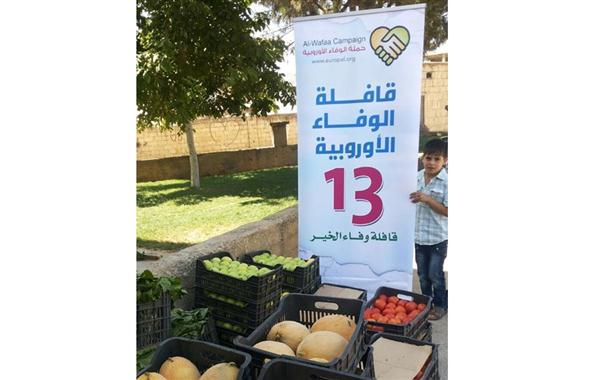 Al Wafaa Convoy (13) Distributes Some Aid to Palestinians of Syria in Lebanon