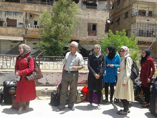 A Group of High School Students Leave Yarmouk for Performing Official Exams for Supplementary Session