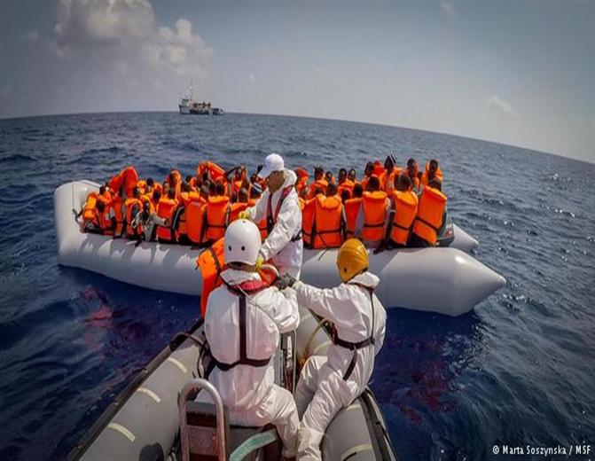 Rescuing 4600 immigrants within three days in Libya.