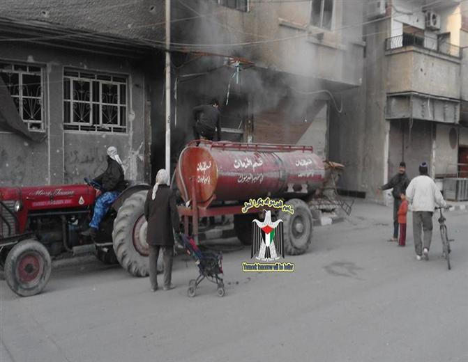 Fire broke out in Yarmouk camp.