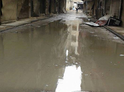 Warnings of the spread of diseases and epidemics as a result of clogged sewers in the Yarmouk refugee camp.