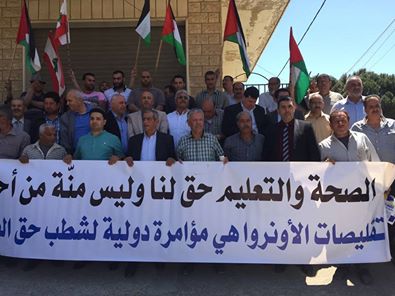 The Palestinians of Syria in Lebanon Protest in front of UNRWA Headquarter in Al Beqa’