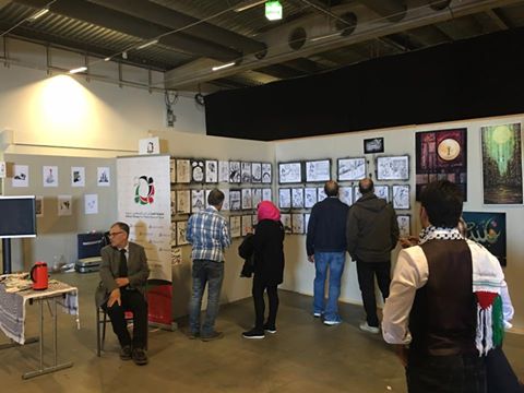 AGPS Carries out an Art Exhibition about the Palestinians of Syria Suffering within the Activities of the Palestinians of Europe 14th Conference