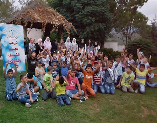 60 Palestinian-Syrian Students are Participating in the first- teaching English language Camp