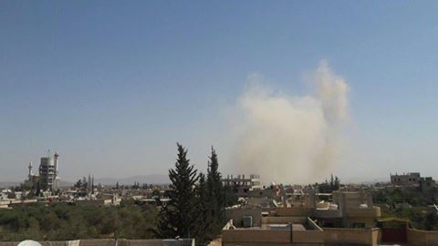 A round of airstrikes launched on Khan al-Shih camp. 