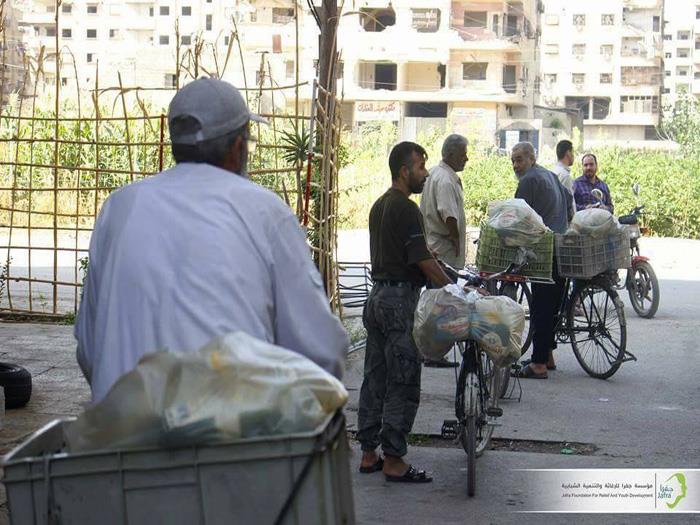 Jafra Foundation continues to provide food assistance south of Damascus