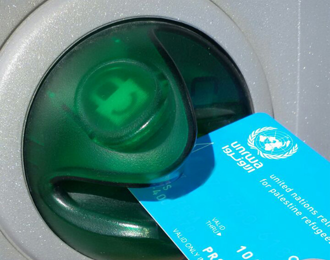 UNRWA packed the ATM cards for the displaced Palestinian-Syrian refugees in Lebanon