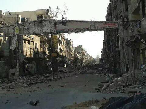 Sniper attack in Street 15, in Yarmouk camp, Damascus