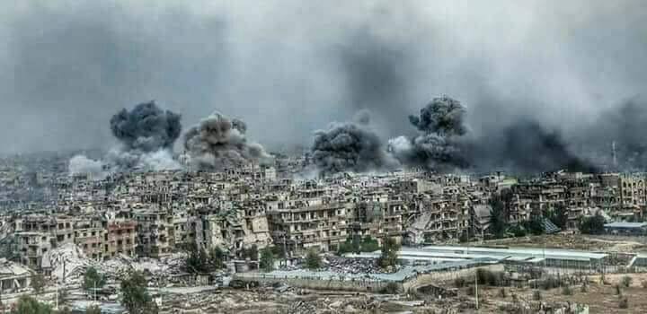 Victims and large-scale destruction after the hysterical bombardment of Yarmouk camp
